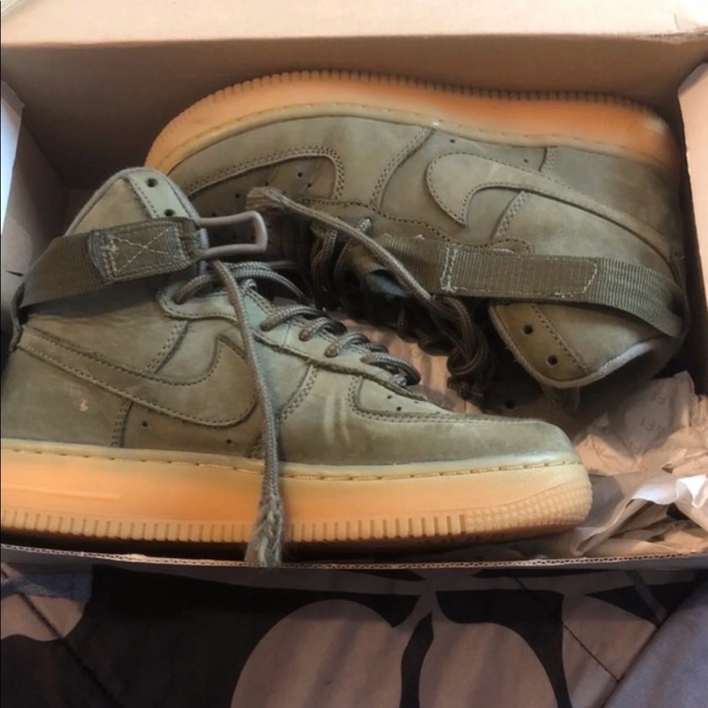 Olive Green Air Force Ones